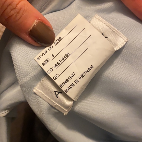 Pale blue bridesmaid gown - Picture 8 of 10